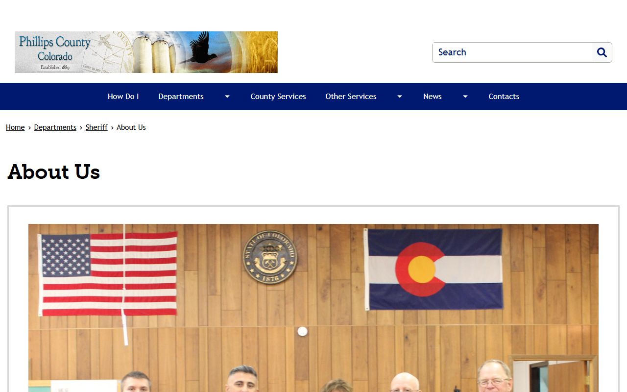 Phillips County Sheriff's Office staff and sheriff contact page